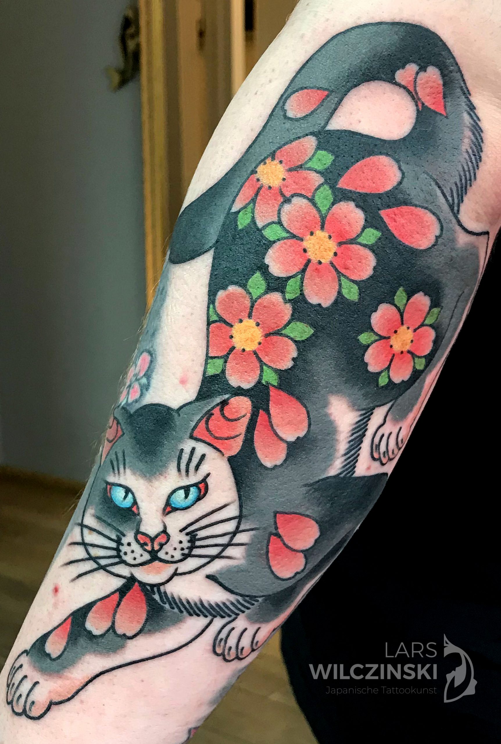 Tattoo Neko japanische Katze